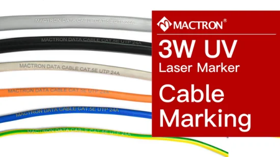Macchina per marcatura laser di volo online UV 3W 5W per cavi metallici